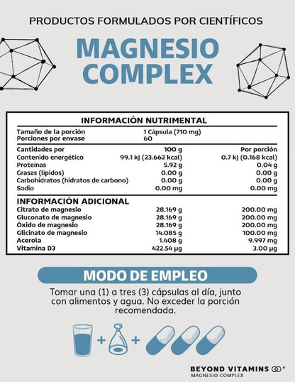 Magnesio Complex | 4 Formas de Bienestar. 1 Cápsula.