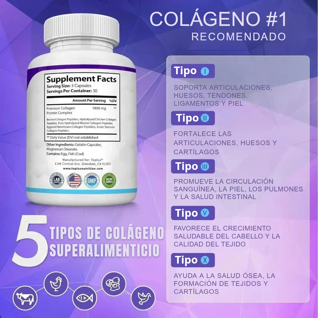 Dermagenix™ | Colágeno Total Para Piel, Cabello y Articulaciones.