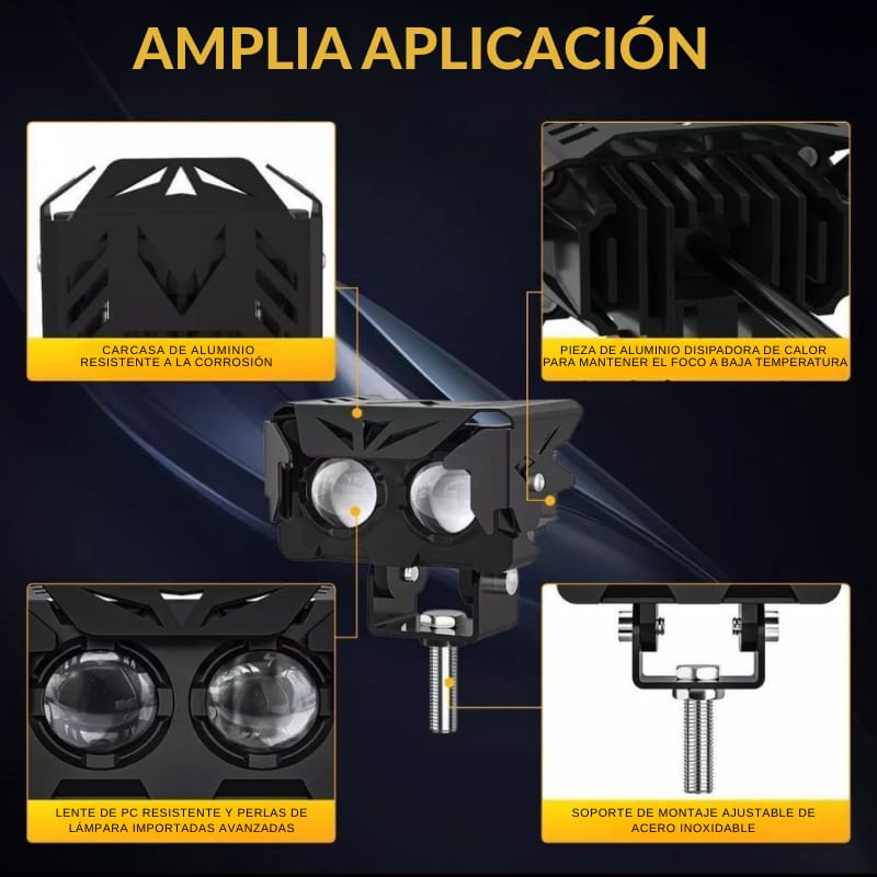 LumiShield X™ | Protección y visibilidad extrema. (Pack De 2 Luces)