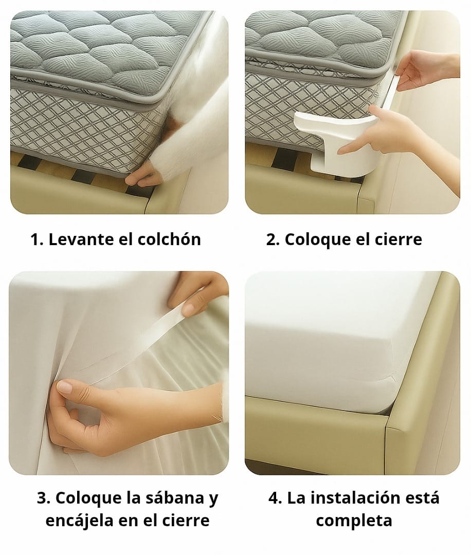 GripNest™ | Mantené Tus Sábanas Donde Deben Estar.