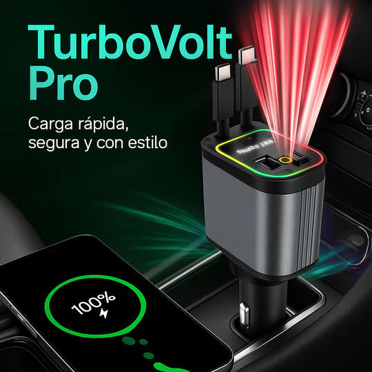 Starlight Pro™ – Cargador Retráctil de Carro 4 en 1 Con Proyector